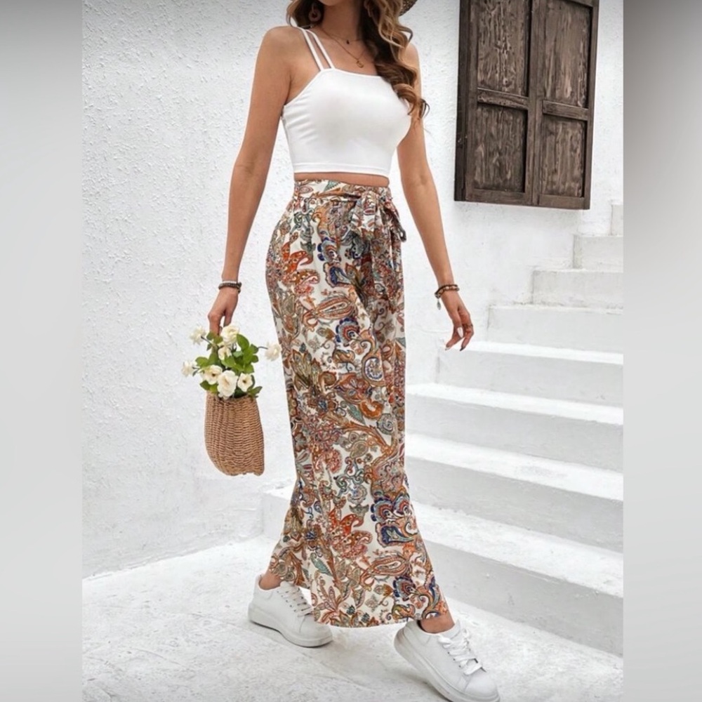 Paisley Print Pants